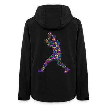 Joueur de tennis coloré Enfants Garçons de tennis masculins - Veste softshell femme recyclée Stanley/Stella - noir - Dos - AI Model Female 172 light (172cm)