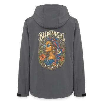 Belize Belizische Wurzel Beligian Gial - Frauen Recycelte Softshelljacke von Stanley/Stella - Anthrazit - Hinten - AI Model Female 172 light (172cm)
