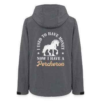  Percheron Riding Outfit Equestrian Horse Lover - Women’s Recycled Softshell Jacket by Stanley/Stella - anthracite - Back - AI Model Female 172 light (172cm)