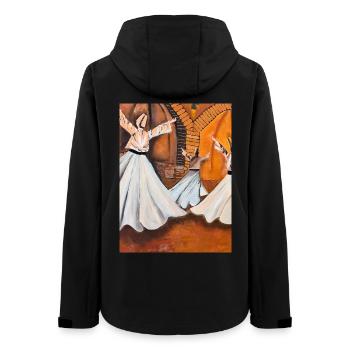 Sema - La Danse de la Lumière Mystique - Veste softshell femme recyclée Stanley/Stella - noir - Dos - AI Model Female 172 light (172cm)