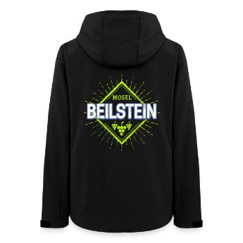 Beilstein an der Mosel Retro Weintrauben Souvenir - Frauen Recycelte Softshelljacke von Stanley/Stella - Schwarz - Hinten - AI Model Female 172 light (172cm)