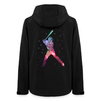 Baseball Spieler Kinder Weltraum Baseballspieler - Frauen Recycelte Softshelljacke von Stanley/Stella - Schwarz - Hinten - AI Model Female 172 light (172cm)