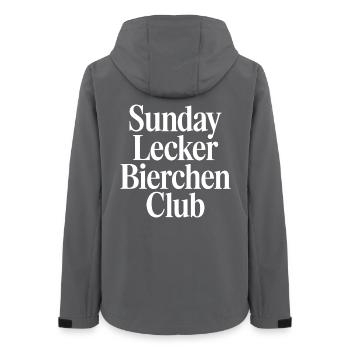 Sunday Lecker Bierchen Club - Frauen Recycelte Softshelljacke von Stanley/Stella - Anthrazit - Hinten - AI Model Female 172 light (172cm)