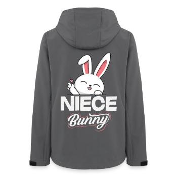 Frohe Ostern Süßer Osterhase Eiersuche Ostereier - Frauen Recycelte Softshelljacke von Stanley/Stella - Anthrazit - Hinten - AI Model Female 172 light (172cm)