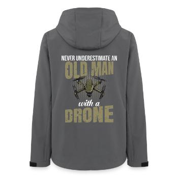 Drone Drones Pilot Drone Quadcopter Gift - Women’s Recycled Softshell Jacket by Stanley/Stella - anthracite - Back - AI Model Female 172 light (172cm)