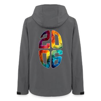 20 ANS 2006 20E ANNIVERSAIRE - Veste softshell femme recyclée Stanley/Stella - charbon - Dos - AI Model Female 172 light (172cm)