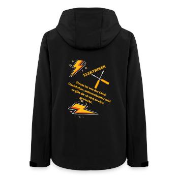 Elektriker T-Shirt Lustiges Geschenk Beruf Humor!! - Frauen Recycelte Softshelljacke von Stanley/Stella - Schwarz - Hinten - AI Model Female 172 light (172cm)