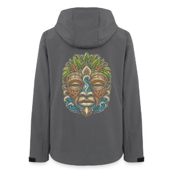 Belize Belizische Wurzel - Frauen Recycelte Softshelljacke von Stanley/Stella - Anthrazit - Hinten - AI Model Female 172 light (172cm)