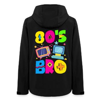 Retro Back to the 80s Vintage Design - Frauen Recycelte Softshelljacke von Stanley/Stella - Schwarz - Hinten - AI Model Female 172 light (172cm)