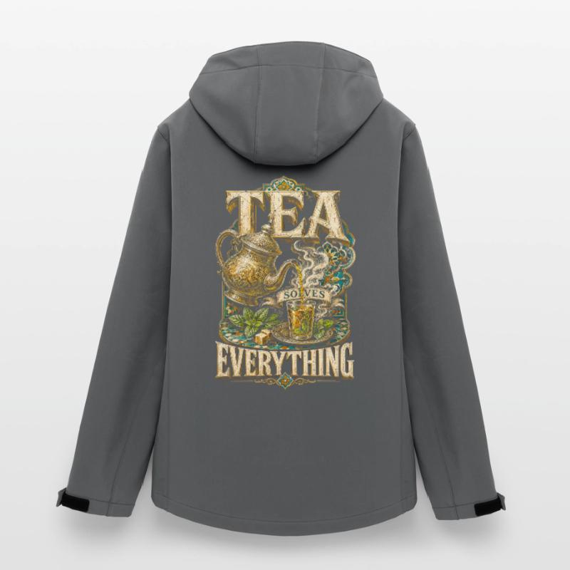 Moroccan Morocco Tea Solves Everything Women’s Recycled Softshell Jacket by Stanley/Stella