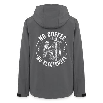 No power supply without coffee - Women’s Recycled Softshell Jacket by Stanley/Stella - anthracite - Back - AI Model Female 172 light (172cm)