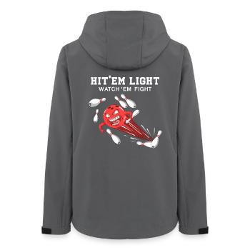 Hitem All Watchem Fight Bowling Strike League - Veste softshell femme recyclée Stanley/Stella - charbon - Dos - AI Model Female 172 light (172cm)