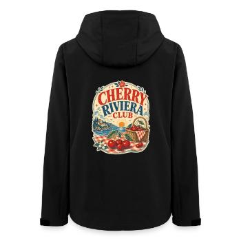 Cherry Riviera Club Sommer Design für jeden Anlass - Frauen Recycelte Softshelljacke von Stanley/Stella - Schwarz - Hinten - AI Model Female 172 light (172cm)
