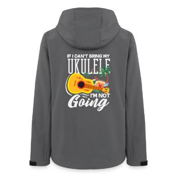 If I Cant Bring My Ukulele Im Not Going Musiker - Women’s Recycled Softshell Jacket by Stanley/Stella - anthracite - Back - AI Model Female 172 light (172cm)