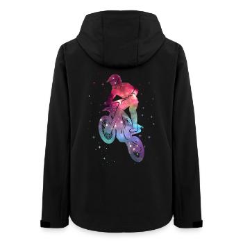 Motocross Dirt Bike Dirt Bike Space Kids - Women’s Recycled Softshell Jacket by Stanley/Stella - black - Back - AI Model Female 172 light (172cm)