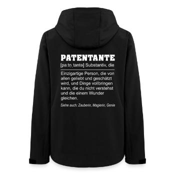 Lustige Definition Patentante Geschenk - Frauen Recycelte Softshelljacke von Stanley/Stella - Schwarz - Hinten - AI Model Female 172 light (172cm)