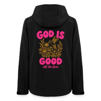 Dieu est bon tout le temps Colibri chrétien - Veste softshell femme recyclée Stanley/Stella - noir - Dos - AI Model Female 172 light (172cm)