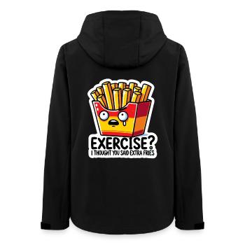 Faire de l’exercice ? Je croyais que tu avais dit frites en plus - Veste softshell femme recyclée Stanley/Stella - noir - Dos - AI Model Female 172 light (172cm)