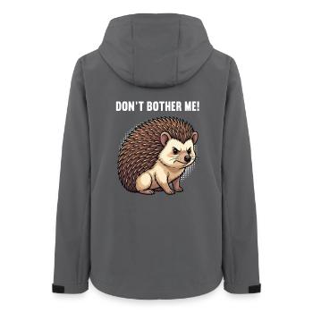 Don't Bother Me Hedgehog Hedgehog Lover Hedgehog Stinger - Women’s Recycled Softshell Jacket by Stanley/Stella - anthracite - Back - AI Model Female 172 light (172cm)