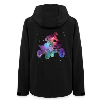 Quad ATV Space Quad Driver Kids Boys Offroad - Women’s Recycled Softshell Jacket by Stanley/Stella - black - Back - AI Model Female 172 light (172cm)