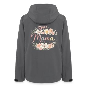 Mama Couronne de Fleurs et Nœud Rose | Rétro - Veste softshell femme recyclée Stanley/Stella - charbon - Dos - AI Model Female 172 light (172cm)