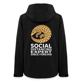 Social Distancing Expert Armadillo - Women’s Recycled Softshell Jacket by Stanley/Stella - black - Back - AI Model Female 172 light (172cm)