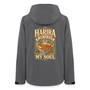 Marokkaner Marokko Harira Healed My Soul - Frauen Recycelte Softshelljacke von Stanley/Stella - Anthrazit - Hinten - AI Model Female 172 light (172cm)