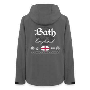 Souvenir de voyage Bath England Streetwear - Veste softshell femme recyclée Stanley/Stella - charbon - Dos - AI Model Female 172 light (172cm)