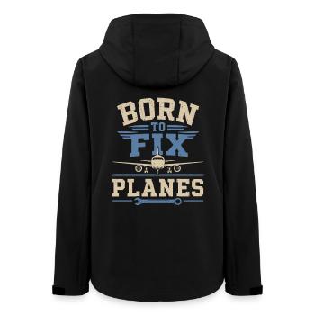 Luftfahrt Ingenieur Flugzeugtechnik Wartung - Frauen Recycelte Softshelljacke von Stanley/Stella - Schwarz - Hinten - AI Model Female 172 light (172cm)