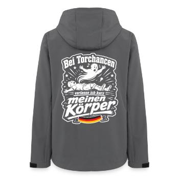 Bei Torchancen kurz außer Betrieb - Frauen Recycelte Softshelljacke von Stanley/Stella - Anthrazit - Hinten - AI Model Female 172 light (172cm)