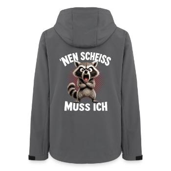 'Nen Scheiss muss ich Lustige KatzeFrecher Spruch - Frauen Recycelte Softshelljacke von Stanley/Stella - Anthrazit - Hinten - AI Model Female 172 light (172cm)
