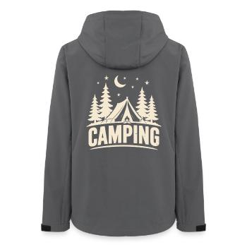 Camping Outdoor Mountain Adventure Tent - Women’s Recycled Softshell Jacket by Stanley/Stella - anthracite - Back - AI Model Female 172 light (172cm)