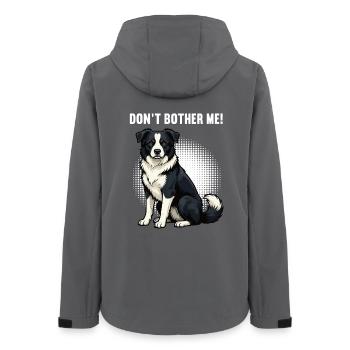 Don't Bother Me Border Collie Collie Lover - Women’s Recycled Softshell Jacket by Stanley/Stella - anthracite - Back - AI Model Female 172 light (172cm)