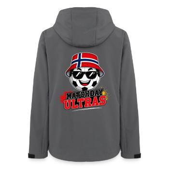 Matchday Ultras Football Fan Norway - Women’s Recycled Softshell Jacket by Stanley/Stella - anthracite - Back - AI Model Female 172 light (172cm)