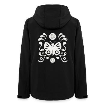 Boho Butterfly L White Cloud Dancer - Frauen Recycelte Softshelljacke von Stanley/Stella - Schwarz - Hinten - AI Model Female 172 light (172cm)