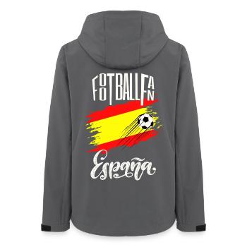 Fussball Fan Spanien - Frauen Recycelte Softshelljacke von Stanley/Stella - Anthrazit - Hinten - AI Model Female 172 light (172cm)