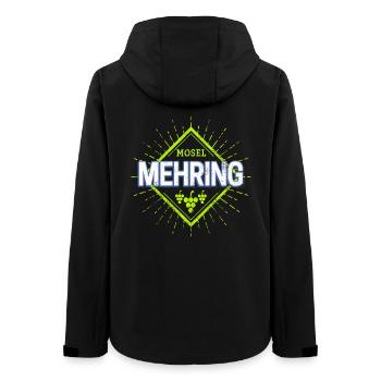 Mehring Mosel Retro Weintrauben Vintage Souvenir - Frauen Recycelte Softshelljacke von Stanley/Stella - Schwarz - Hinten - AI Model Female 172 light (172cm)