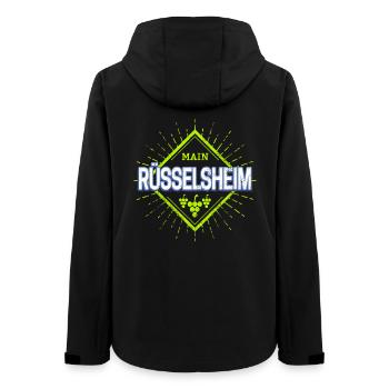 Rüsselsheim am Main Retro Reben Deutschland Design - Frauen Recycelte Softshelljacke von Stanley/Stella - Schwarz - Hinten - AI Model Female 172 light (172cm)