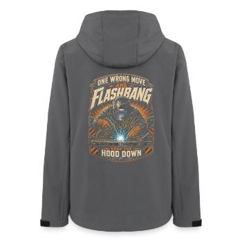 Welder Welding Specialist - Women’s Recycled Softshell Jacket by Stanley/Stella - anthracite - Back - AI Model Female 172 light (172cm)