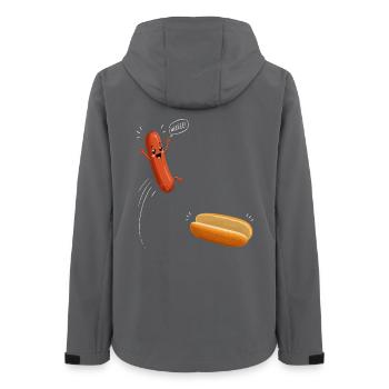 Hot-dogs, saucisses, barbecue, grill, barbecue - Veste softshell femme recyclée Stanley/Stella - charbon - Dos - AI Model Female 172 light (172cm)