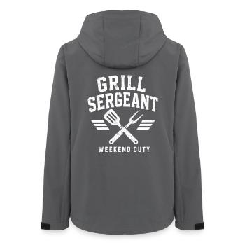 Grill Sergeant BBQ Shirt - Frauen Recycelte Softshelljacke von Stanley/Stella - Anthrazit - Hinten - AI Model Female 172 light (172cm)
