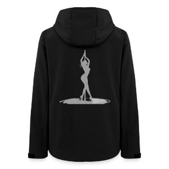 Pole Dance Silhouette Woman in High Heels Design - Women’s Recycled Softshell Jacket by Stanley/Stella - black - Back - AI Model Female 172 light (172cm)