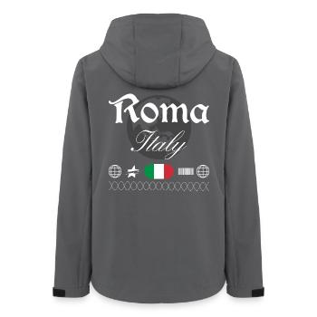 Rome Italie Souvenir de voyage streetwear - Veste softshell femme recyclée Stanley/Stella - charbon - Dos - AI Model Female 172 light (172cm)