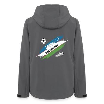 Usbekistan Fußball Usbekistan Fußball Foo Trikot - Frauen Recycelte Softshelljacke von Stanley/Stella - Anthrazit - Hinten - AI Model Female 172 light (172cm)