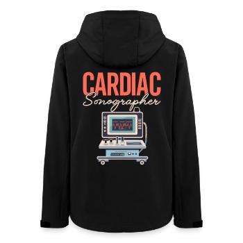 Herzsonograph Sonographie - Frauen Recycelte Softshelljacke von Stanley/Stella - Schwarz - Hinten - AI Model Female 172 light (172cm)