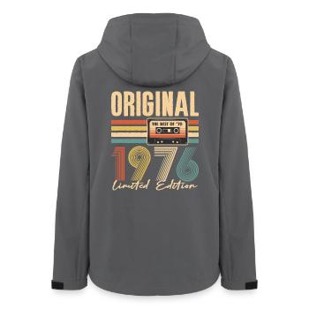50e anniversaire, 50 ans - Veste softshell femme recyclée Stanley/Stella - charbon - Dos - AI Model Female 172 light (172cm)