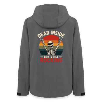 Dead Inside Still Rock gift - Women’s Recycled Softshell Jacket by Stanley/Stella - anthracite - Back - AI Model Female 172 light (172cm)
