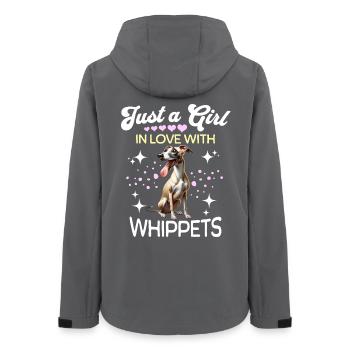 Windhund Mädchen - Frauen Recycelte Softshelljacke von Stanley/Stella - Anthrazit - Hinten - AI Model Female 172 light (172cm)