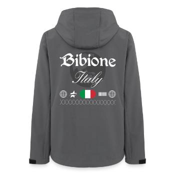 Bibione Italie Streetwear Souvenir de voyage - Veste softshell femme recyclée Stanley/Stella - charbon - Dos - AI Model Female 172 light (172cm)