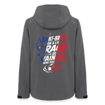 Saint-Brieuc Rage Pluie - Frauen Recycelte Softshelljacke von Stanley/Stella - Anthrazit - Hinten - AI Model Female 172 light (172cm)